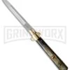 AGA Campolin 13" Italian Frosolone Brazilian Horn Automatic Knife - Bayonet 2 AGA Campolin 13" Italian Frosolone Brazilian Horn Automatic Knife - Bayonet -Aga Campolin aga 13inch brazillian frosolone brass jm large