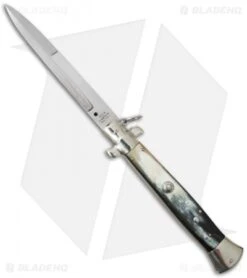 AGA Campolin 15" Ring Pull Automatic Italian Stiletto Brazilian (7" Satin Bayo)