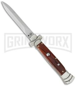 A.G.A. Campolin 9" Maltese Cross Stiletto Cocobolo Automatic Knife - Dagger