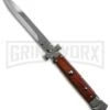 A.G.A. Campolin 9" Maltese Cross Stiletto Cocobolo Automatic Knife - Bayonet -Aga Campolin aga 9in maltese cocobolo large