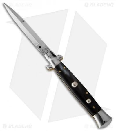 AGA Campolin 10" Brazilian Horn Picklock Stiletto Automatic Knife -Bayonet 3 AGA Campolin 10" Brazilian Horn Picklock Stiletto Automatic Knife -Bayonet