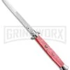 A.G.A. Campolin 18" Pink Acrylic Stiletto Automatic Knife - Bayonet -Aga Campolin aga campolin 18 red stiletto large