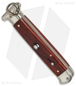 AGA Campolin 9" Francese Ring Pull Automatic Knife Cocobolo (3.7" Satin Flat) 8 AGA Campolin 9" Francese Ring Pull Automatic Knife Cocobolo (3.7" Satin Flat) -Aga Campolin aga campolin francese engraved coco bottom cm