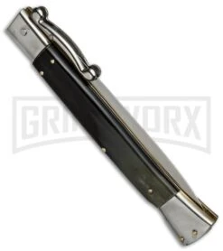 AGA Campolin 13" Dark Horn Italian Swinguard - Satin Dagger -Aga Campolin aga campolin stiletto 13in swing dark horn dagger BP 18155 dl side large