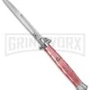 A.G.A. Campolin 18" Italian Stiletto Pink Ring Pull Automatic Knife - Bayo -Aga Campolin aga champolin 18in stiletto pink bayo BP 18401 er large