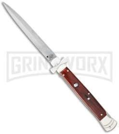 A.G.A. Campolin 11" Maltese Cross Stiletto Cocobolo Automatic Knife - Dagger
