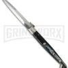 A.G.A. Campolin 12" Dark Horn Sicilian RIng Pull Automatic Knife - Bayonet