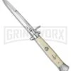 AGA Campolin 15" Italian Stiletto Sim Ivory Ring Pull Automatic Knife - Bayonet 2 AGA Campolin 15" Italian Stiletto Sim Ivory Ring Pull Automatic Knife - Bayonet -Aga Campolin stiletto 15in ring bone dl large